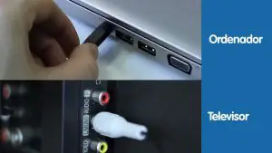 ¿Cómo se conecta la computadora a la pantalla?