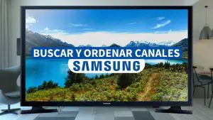 ¿Cómo se buscan canales en la televisión Samsung?